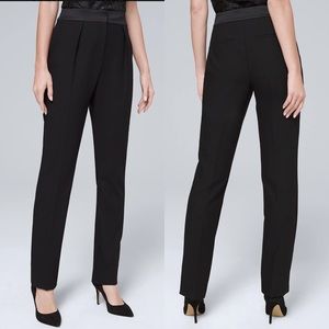 White House Black Market The Straight Leg Tuxedo Black Pant 00P